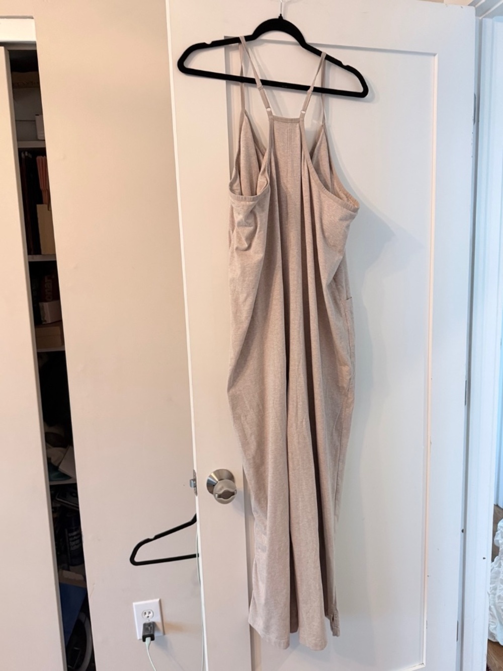 Pact Oat Heather Organic Cotton Cool Stretch Lounge Jumpsuit 2XL - Picture 2 of 4